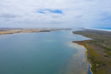 The inlet at Goolwa in South Australia