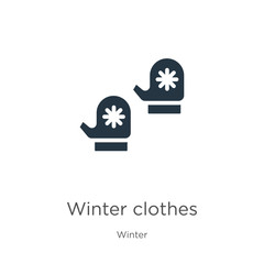 Winter clothes icon vector. Trendy flat winter clothes icon from winter collection isolated on white background. Vector illustration can be used for web and mobile graphic design, logo, eps10