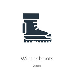 Winter boots icon vector. Trendy flat winter boots icon from winter collection isolated on white background. Vector illustration can be used for web and mobile graphic design, logo, eps10