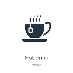 Hot drink icon vector. Trendy flat hot drink icon from winter collection isolated on white background. Vector illustration can be used for web and mobile graphic design, logo, eps10