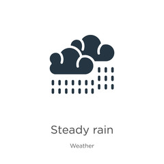 Steady rain icon vector. Trendy flat steady rain icon from weather collection isolated on white background. Vector illustration can be used for web and mobile graphic design, logo, eps10