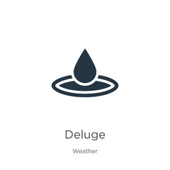 Fototapeta premium Deluge icon vector. Trendy flat deluge icon from weather collection isolated on white background. Vector illustration can be used for web and mobile graphic design, logo, eps10