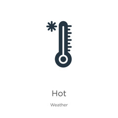Hot icon vector. Trendy flat hot icon from weather collection isolated on white background. Vector illustration can be used for web and mobile graphic design, logo, eps10