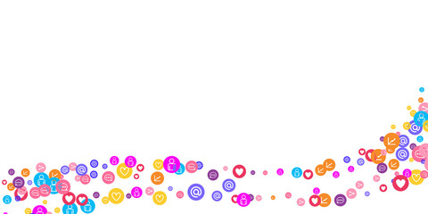 Social media marketing, Communication concept.