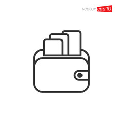 Wallet Icon Design Vector Template