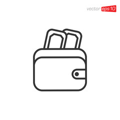 Wallet Icon Design Vector Template
