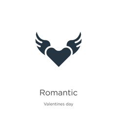 Romantic icon vector. Trendy flat romantic icon from valentines day collection isolated on white background. Vector illustration can be used for web and mobile graphic design, logo, eps10