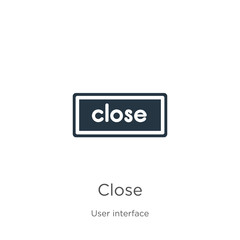 Close icon vector. Trendy flat close icon from user interface collection isolated on white background. Vector illustration can be used for web and mobile graphic design, logo, eps10