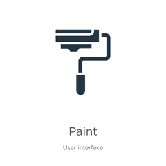 Paint icon vector. Trendy flat paint icon from user interface collection isolated on white background. Vector illustration can be used for web and mobile graphic design, logo, eps10