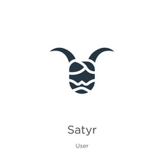 Satyr icon vector. Trendy flat satyr icon from user collection isolated on white background. Vector illustration can be used for web and mobile graphic design, logo, eps10 - obrazy, fototapety, plakaty