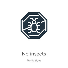 No insects icon vector. Trendy flat no insects icon from traffic signs collection isolated on white background. Vector illustration can be used for web and mobile graphic design, logo, eps10