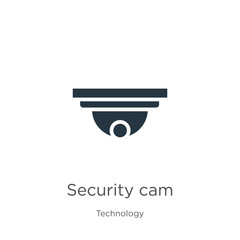 Security cam icon vector. Trendy flat security cam icon from technology collection isolated on white background. Vector illustration can be used for web and mobile graphic design, logo, eps10