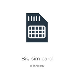 Big sim card icon vector. Trendy flat big sim card icon from technology collection isolated on white background. Vector illustration can be used for web and mobile graphic design, logo, eps10