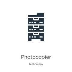 Photocopier icon vector. Trendy flat photocopier icon from technology collection isolated on white background. Vector illustration can be used for web and mobile graphic design, logo, eps10