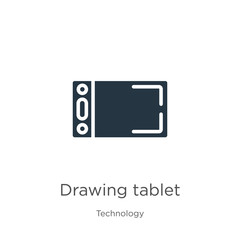 Drawing tablet icon vector. Trendy flat drawing tablet icon from technology collection isolated on white background. Vector illustration can be used for web and mobile graphic design, logo, eps10