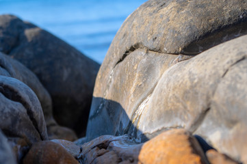Naklejka premium sea stones, stable calm of the day