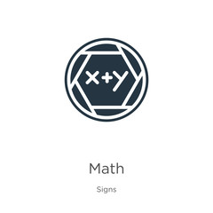 Math icon vector. Trendy flat math icon from signs collection isolated on white background. Vector illustration can be used for web and mobile graphic design, logo, eps10