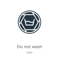 Fototapeta premium Do not wash icon vector. Trendy flat do not wash icon from signs collection isolated on white background. Vector illustration can be used for web and mobile graphic design, logo, eps10