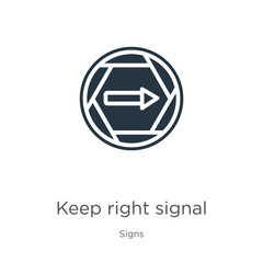 Keep right signal icon vector. Trendy flat keep right signal icon from signs collection isolated on white background. Vector illustration can be used for web and mobile graphic design, logo, eps10