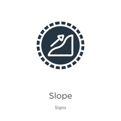 Slope icon vector. Trendy flat slope icon from signs collection isolated on white background. Vector illustration can be used for web and mobile graphic design, logo, eps10
