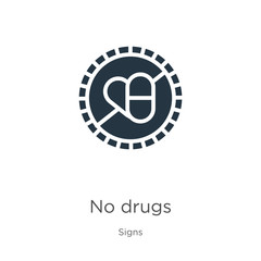 No drugs icon vector. Trendy flat no drugs icon from signs collection isolated on white background. Vector illustration can be used for web and mobile graphic design, logo, eps10