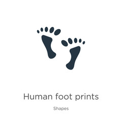 Human foot prints icon vector. Trendy flat human foot prints icon from shapes collection isolated on white background. Vector illustration can be used for web and mobile graphic design, logo, eps10