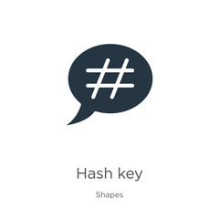Obraz premium Hash key icon vector. Trendy flat hash key icon from shapes collection isolated on white background. Vector illustration can be used for web and mobile graphic design, logo, eps10