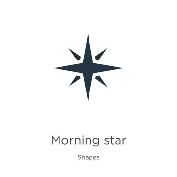Morning star icon vector. Trendy flat morning star icon from shapes collection isolated on white background. Vector illustration can be used for web and mobile graphic design, logo, eps10