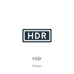 Fototapeta premium Hdr icon vector. Trendy flat hdr icon from shapes collection isolated on white background. Vector illustration can be used for web and mobile graphic design, logo, eps10