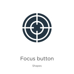 Focus button icon vector. Trendy flat focus button icon from shapes collection isolated on white background. Vector illustration can be used for web and mobile graphic design, logo, eps10