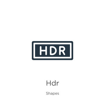 Hdr icon vector. Trendy flat hdr icon from shapes collection isolated on white background. Vector illustration can be used for web and mobile graphic design, logo, eps10