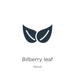 Bilberry leaf icon vector. Trendy flat bilberry leaf icon from nature collection isolated on white background. Vector illustration can be used for web and mobile graphic design, logo, eps10