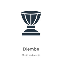 Djembe icon vector. Trendy flat djembe icon from music collection isolated on white background. Vector illustration can be used for web and mobile graphic design, logo, eps10