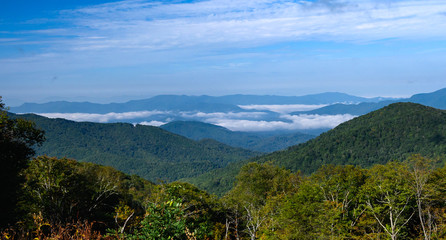 Foggy Morning in the Mountain Valleys