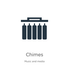 Chimes icon vector. Trendy flat chimes icon from music collection isolated on white background. Vector illustration can be used for web and mobile graphic design, logo, eps10