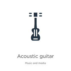 Acoustic guitar icon vector. Trendy flat acoustic guitar icon from music collection isolated on white background. Vector illustration can be used for web and mobile graphic design, logo, eps10