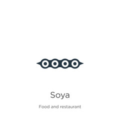 Soya icon vector. Trendy flat soya icon from food and restaurant collection isolated on white background. Vector illustration can be used for web and mobile graphic design, logo, eps10