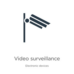 Video surveillance icon vector. Trendy flat video surveillance icon from electronic devices collection isolated on white background. Vector illustration can be used for web and mobile graphic design,