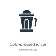 Cold-pressed juicer icon vector. Trendy flat cold-pressed juicer icon from electronic devices collection isolated on white background. Vector illustration can be used for web and mobile graphic