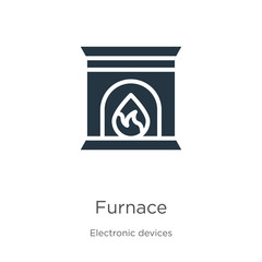 Furnace icon vector. Trendy flat furnace icon from electronic devices collection isolated on white background. Vector illustration can be used for web and mobile graphic design, logo, eps10