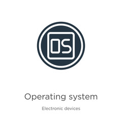 Operating system icon vector. Trendy flat operating system icon from electronic devices collection isolated on white background. Vector illustration can be used for web and mobile graphic design,