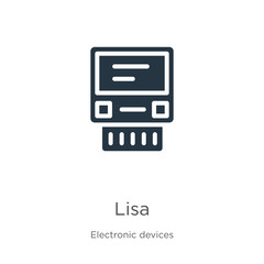 Lisa icon vector. Trendy flat lisa icon from electronic devices collection isolated on white background. Vector illustration can be used for web and mobile graphic design, logo, eps10