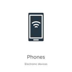 Phones icon vector. Trendy flat phones icon from electronic devices collection isolated on white background. Vector illustration can be used for web and mobile graphic design, logo, eps10