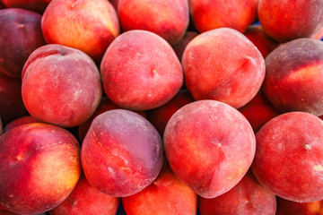 Fresh organic peaches. Fruit peaches background. Fruit background