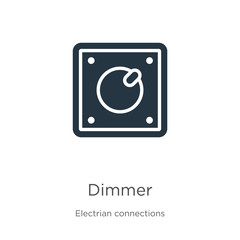 Dimmer icon vector. Trendy flat dimmer icon from electrian connections collection isolated on white background. Vector illustration can be used for web and mobile graphic design, logo, eps10