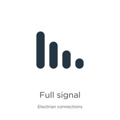 Full signal icon vector. Trendy flat full signal icon from electrian connections collection isolated on white background. Vector illustration can be used for web and mobile graphic design, logo, eps10
