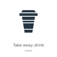 Take away drink icon vector. Trendy flat take away drink icon from cinema collection isolated on white background. Vector illustration can be used for web and mobile graphic design, logo, eps10