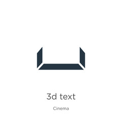 3d text icon vector. Trendy flat 3d text icon from cinema collection isolated on white background. Vector illustration can be used for web and mobile graphic design, logo, eps10