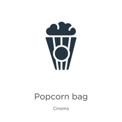 Popcorn bag icon vector. Trendy flat popcorn bag icon from cinema collection isolated on white background. Vector illustration can be used for web and mobile graphic design, logo, eps10