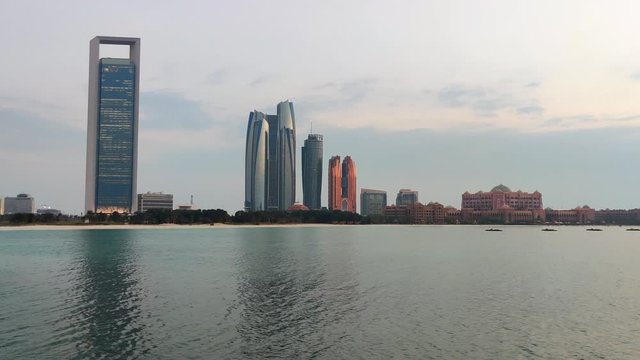 Abu Dhabi city corniche beach - Etihad towers - Nation towers - Emirates Palace | Landmarks and tourist attractions - Middle East travel